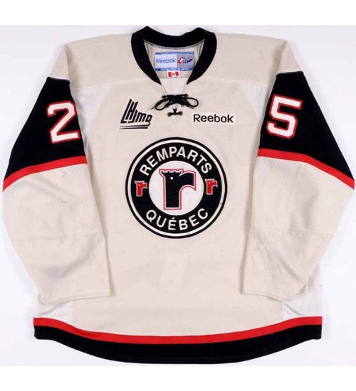 Custom QMJHL Quebec Remparts 2011 12 25 Mikhail Grigorenko Hockey Jersey Home White